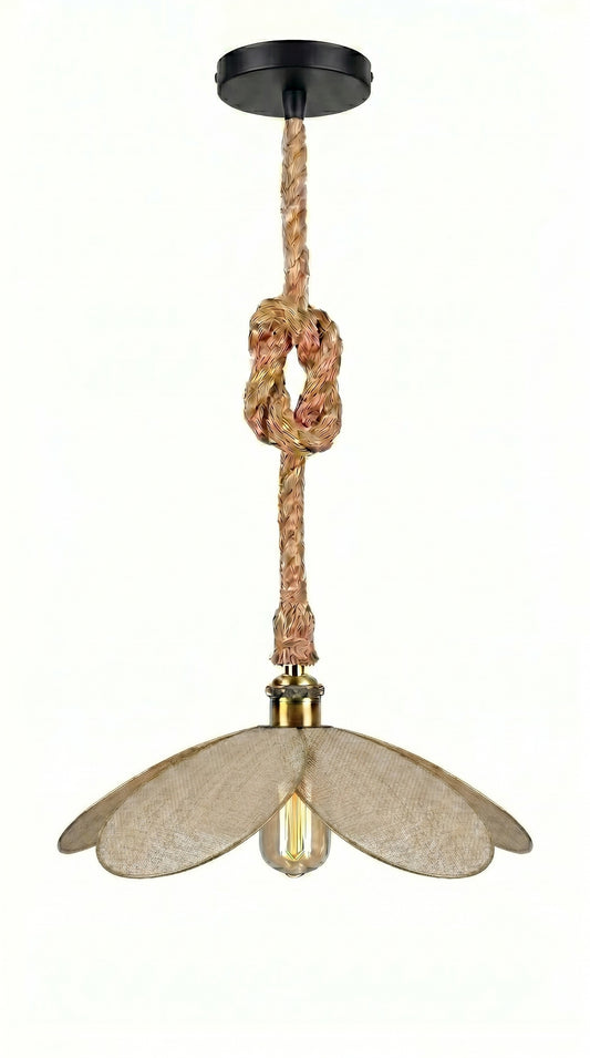 Lampe Magnolia Bohème en Toile de Jute – Lampe Artisanale Bohème Naturelle