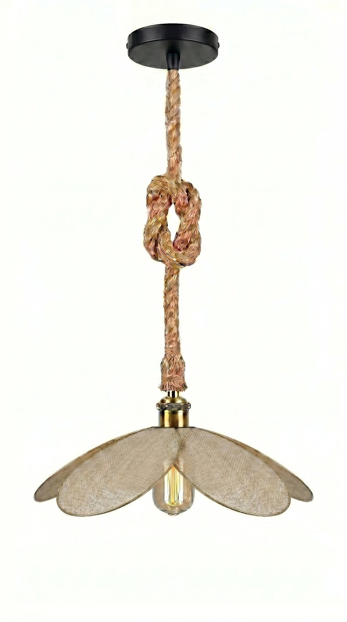 Suspension Magnolia Âme Brute avec câble en toile de jute