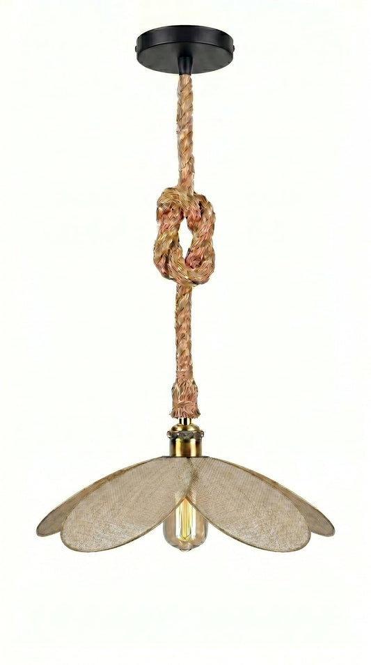 Suspension Magnolia Âme Brute avec câble en toile de jute