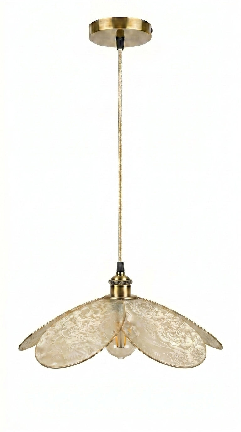 Lampe Magnolia Pivoines Champagne- Lampe Artisanale Bohème Florale