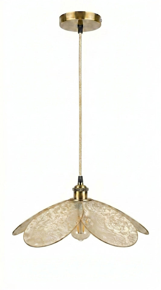 Lampe Magnolia Pivoines Champagne- Lampe Artisanale Bohème Florale