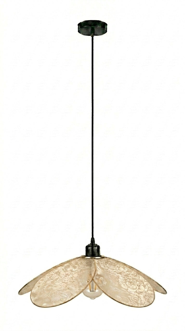 Lampe Magnolia Pivoines Champagne- Lampe Artisanale Bohème Florale
