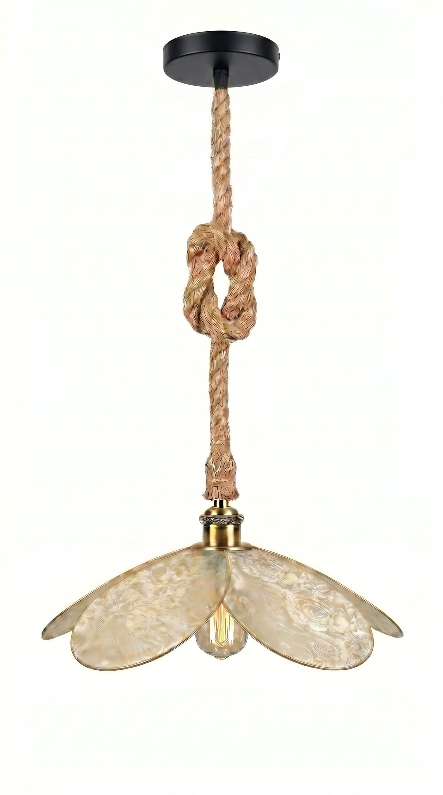 Lampe Magnolia Pivoines Champagne- Lampe Artisanale Bohème Florale