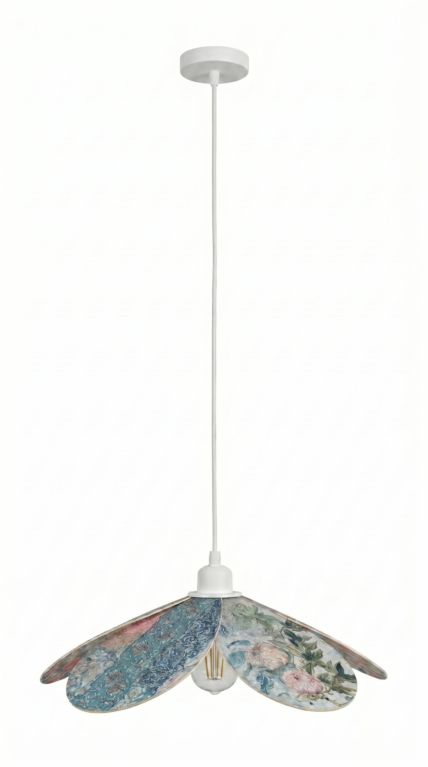 Lampe Magnolia Tencel- Lampe Artisanale Bohème Florale