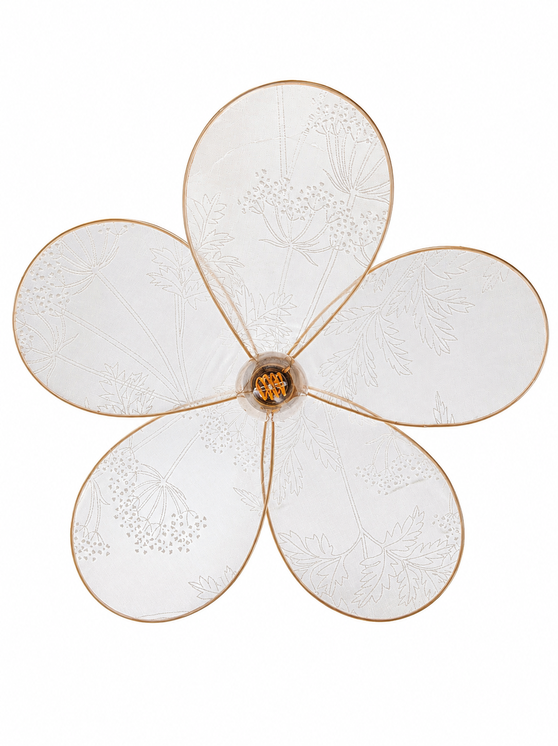 Lampe Magnolia Pissenlits en voilage- Lampe Artisanale Bohème Florale