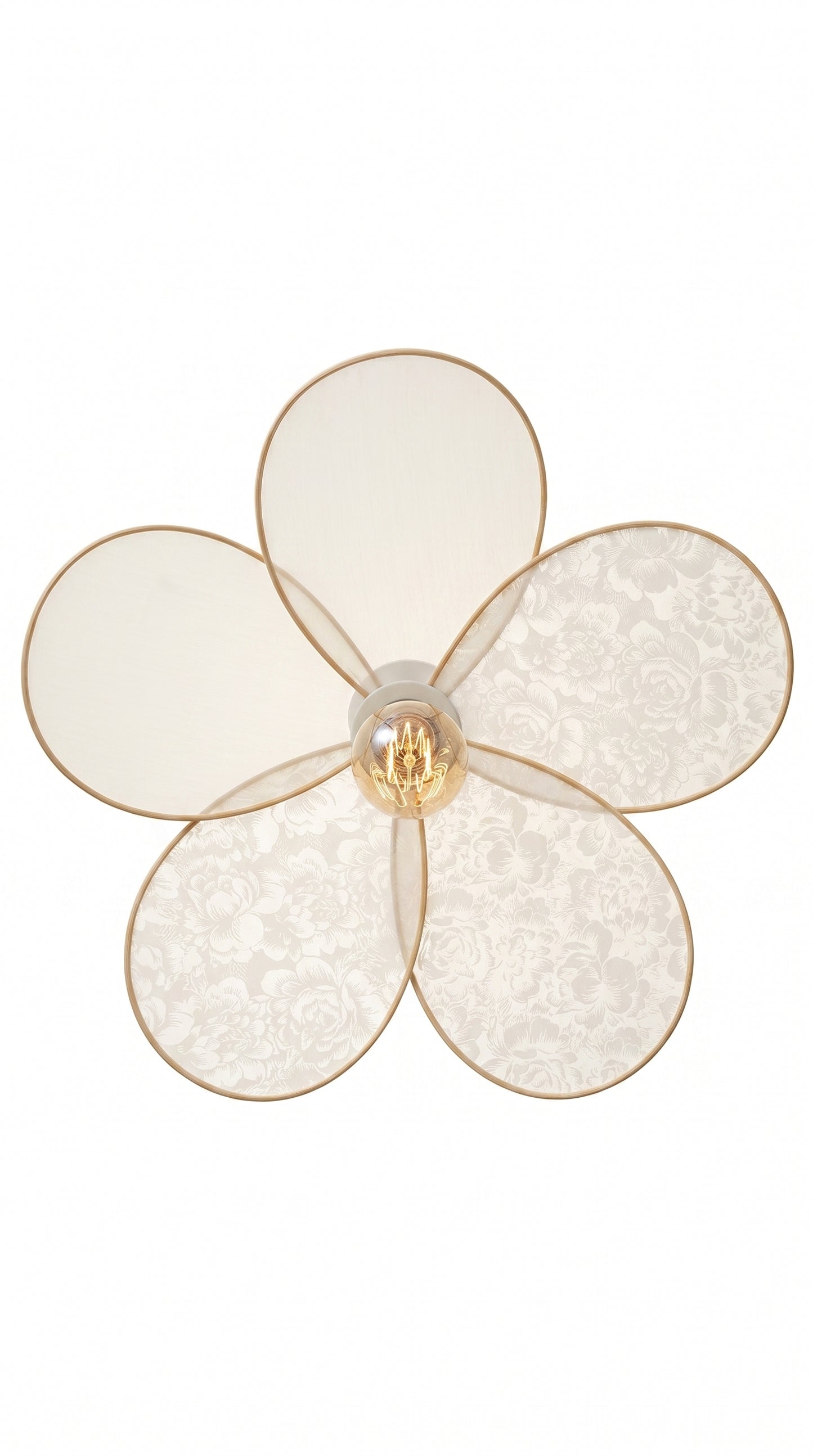 Lampe Magnolia Pivoines Blanches – Lampe Artisanale Bohème Florale