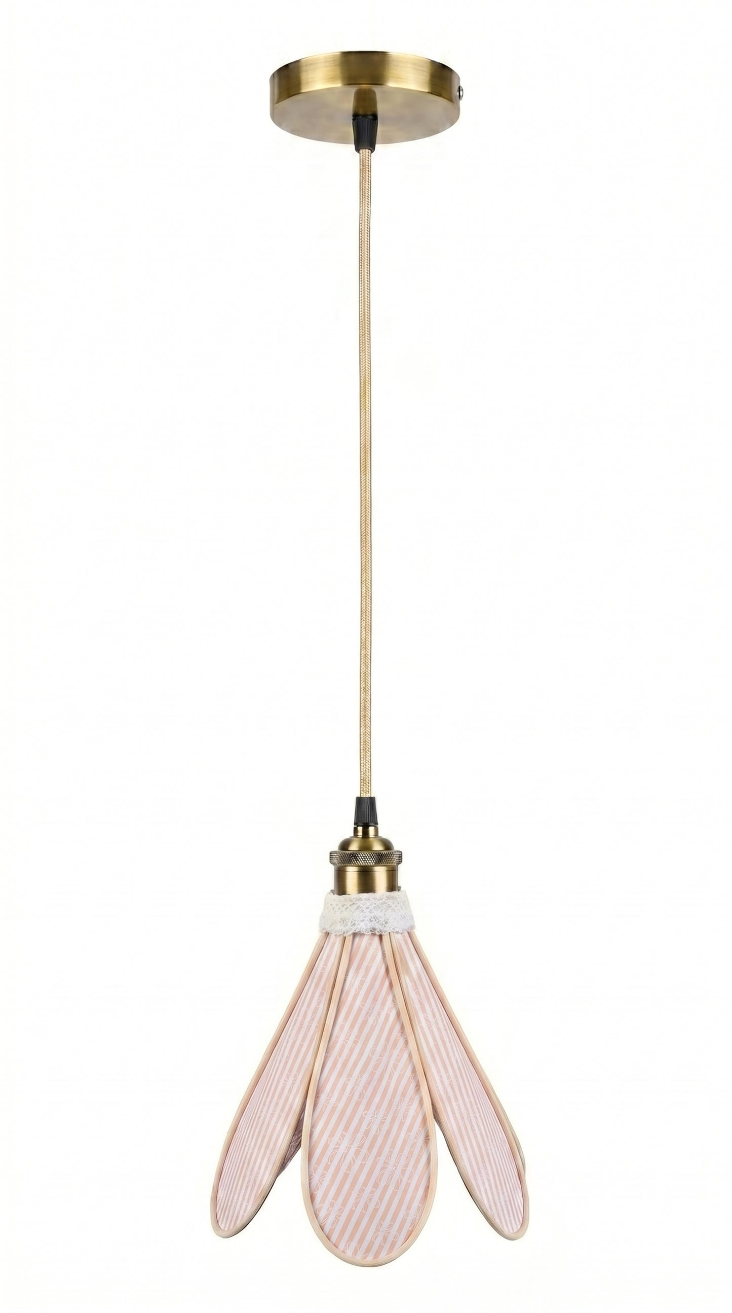 Lampe Tulipe Bergamote des Champs – Abat-jour Motif Marguerites Fait Main