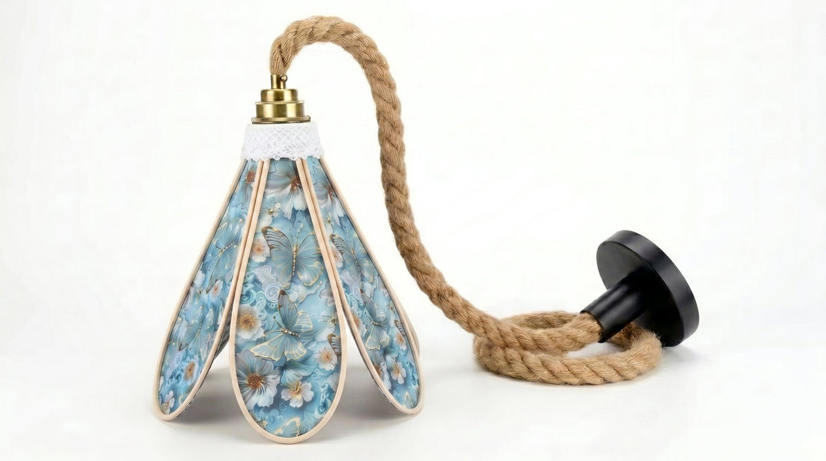 Suspension tulipe Ailes d'Azur, vue complémentaire du motif