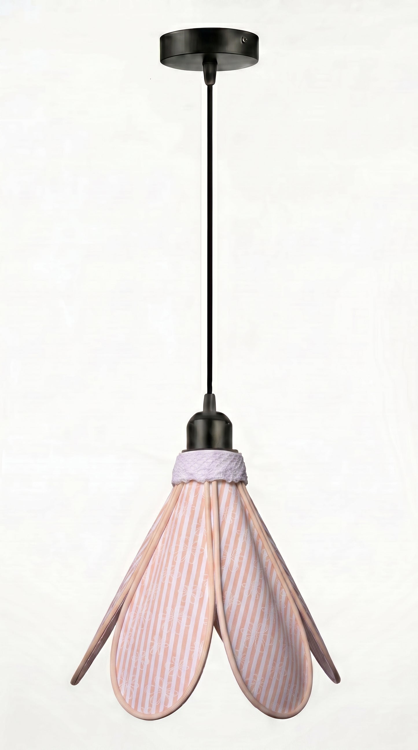Lampe Tulipe Bergamote des Champs – Abat-jour Motif Marguerites Fait Main