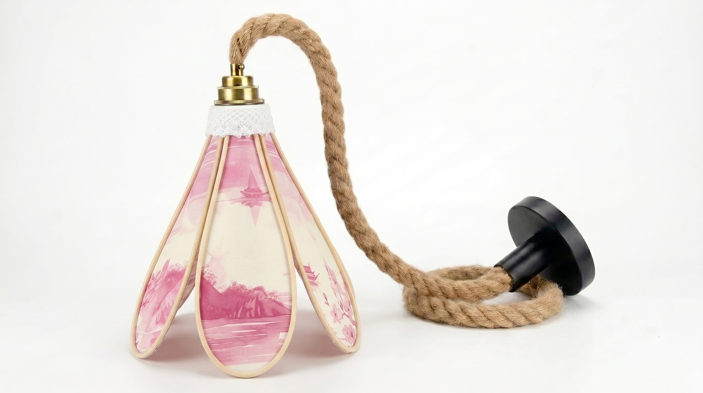 Lampe Tulipe Voyage d'Asie – Lampe Artisanale Bohème Poétique