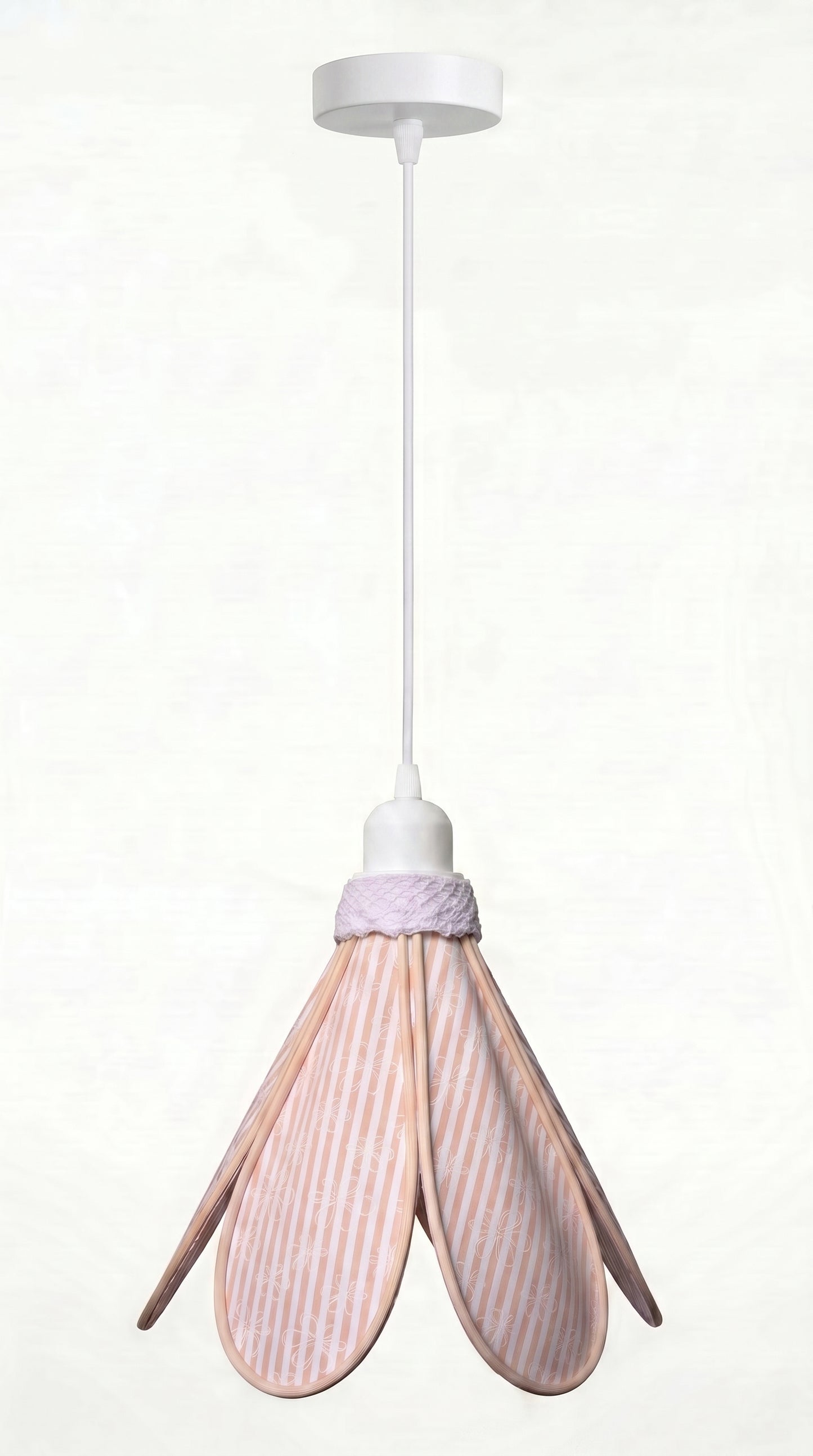 Lampe Tulipe Bergamote des Champs – Abat-jour Motif Marguerites Fait Main