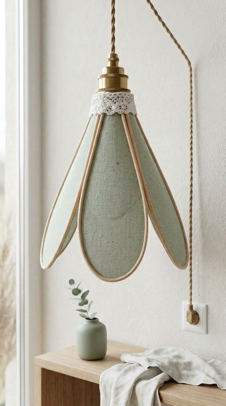 Suspension Tulipe Brin de Sauge fixée au mur