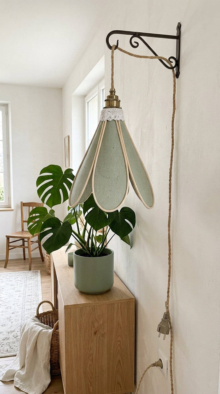 Suspension Tulipe Brin de Sauge dans une ambiance intérieure bohème