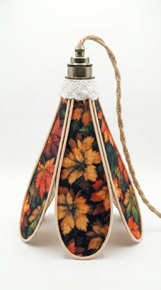 Lampe Tulipe Automne – Lampe Artisanale Bohème Florale