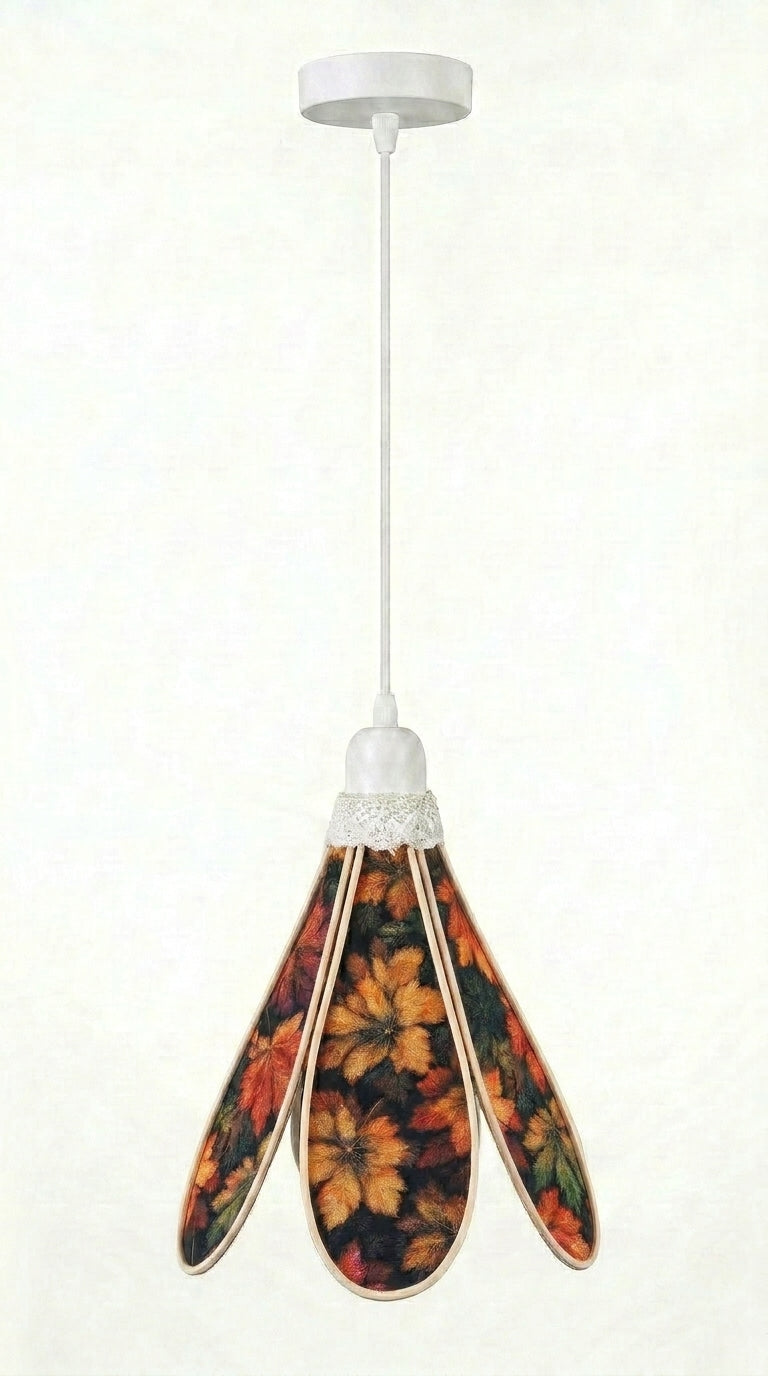 Lampe Tulipe Automne – Lampe Artisanale Bohème Florale