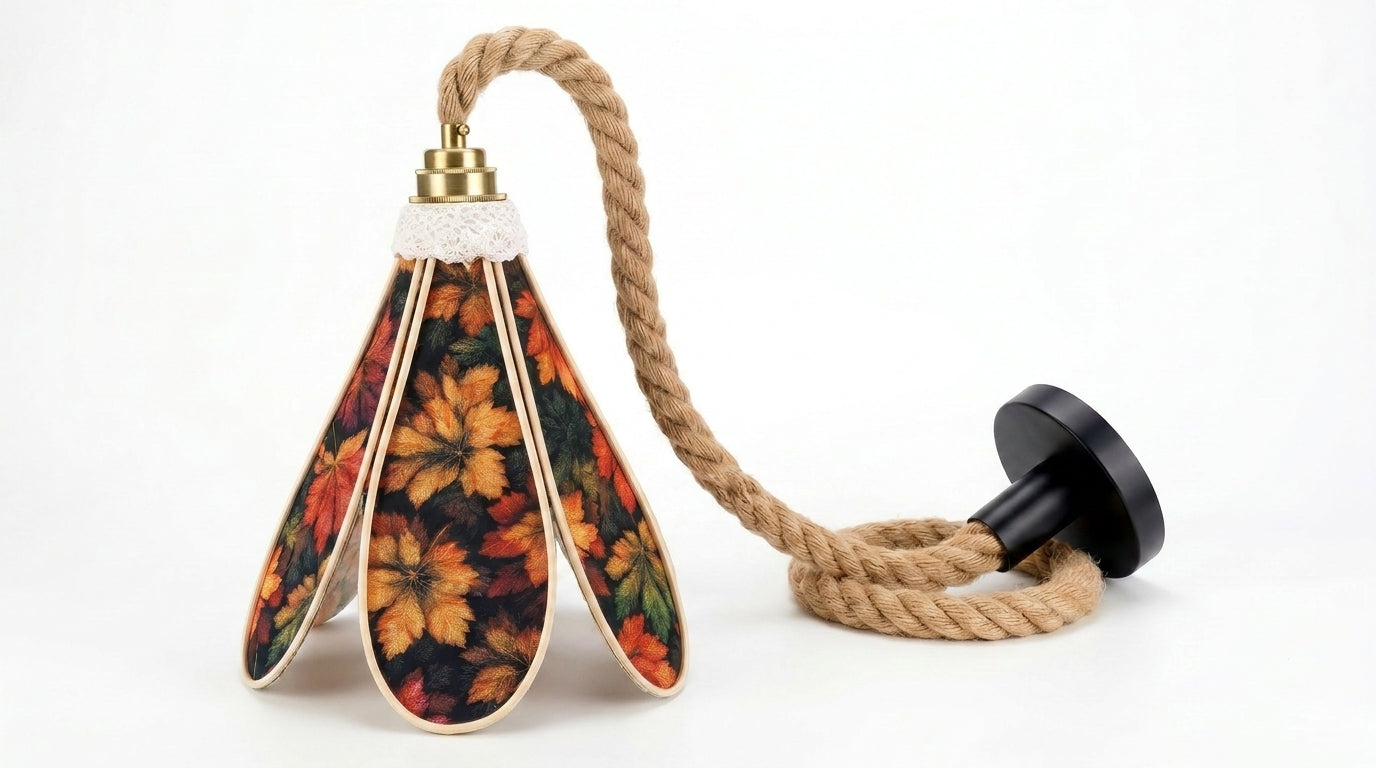 Lampe Tulipe Automne – Lampe Artisanale Bohème Florale