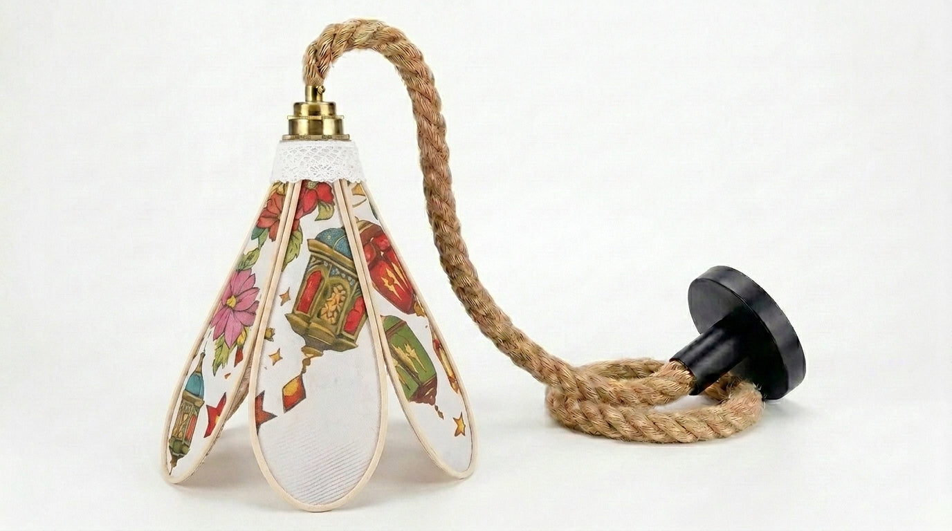 Lampe Tulipe Orientale Djallila- Lanterne Etoilée- Lampe Artisanale Bohème Florale