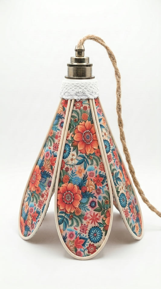 Lampe Tulipe Florale – Lampe Artisanale Bohème Florale