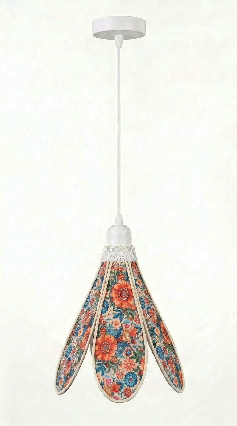 Lampe Tulipe Florale – Lampe Artisanale Bohème Florale