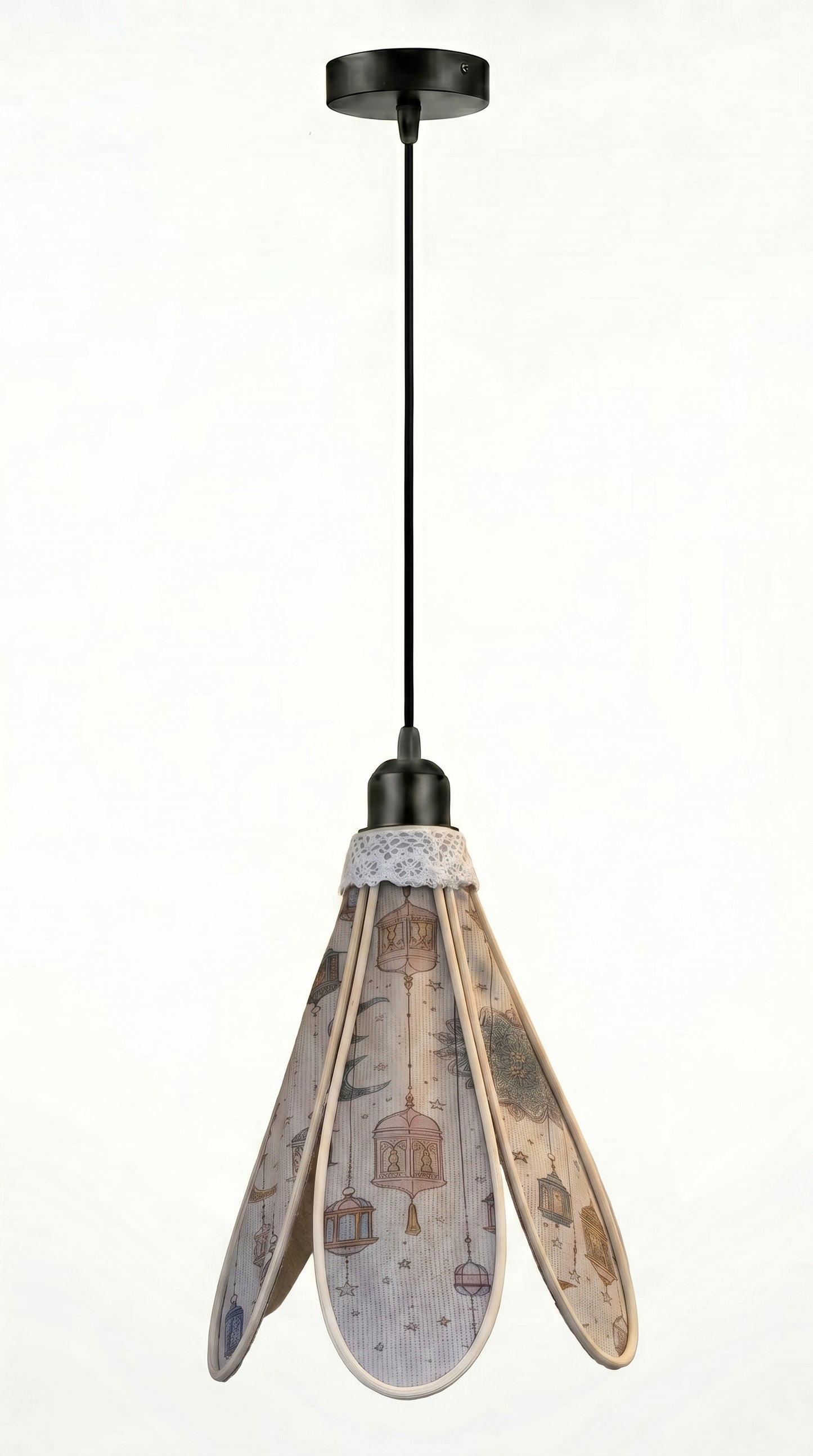 Lampe Tulipe Orientale Lamia– Lanterne Sable- Lampe Artisanale Bohème Florale