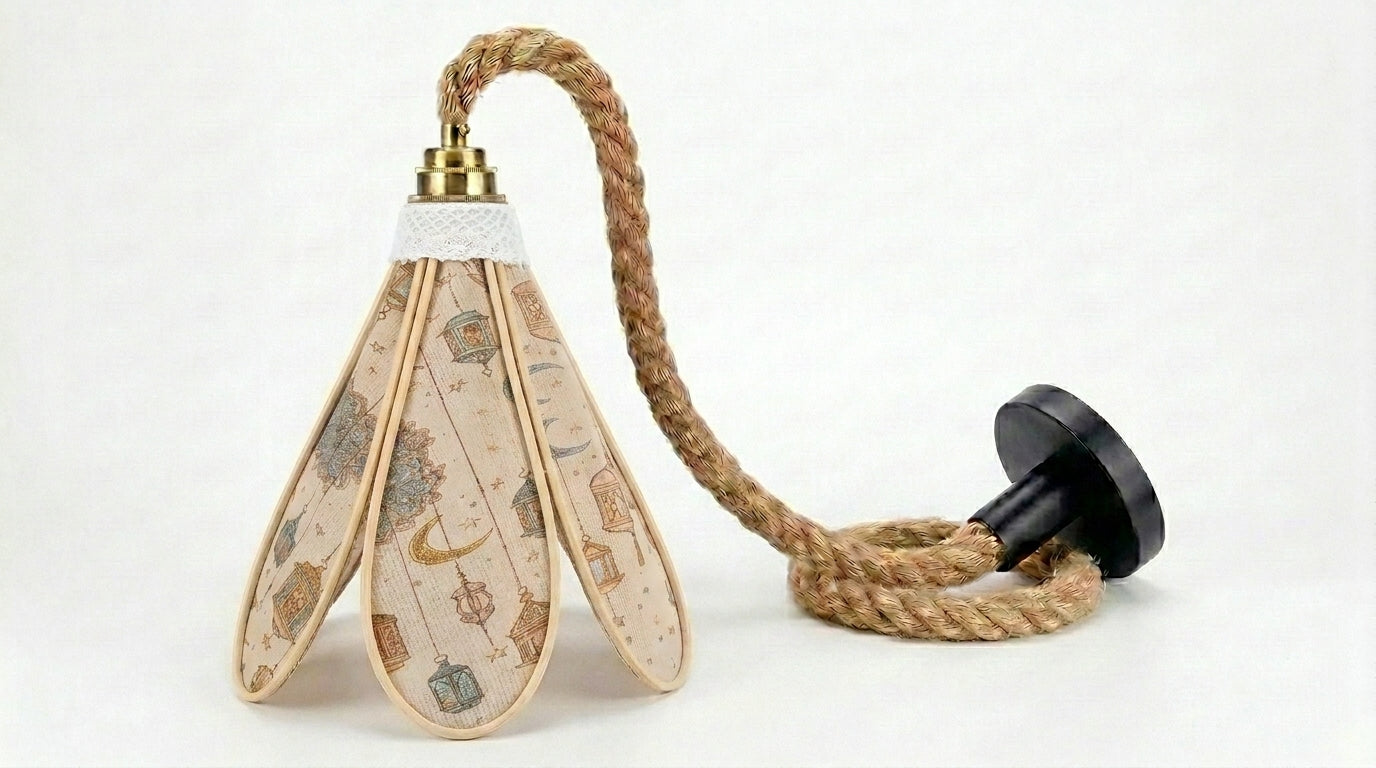 Lampe Tulipe Orientale Lamia– Lanterne Sable- Lampe Artisanale Bohème Florale