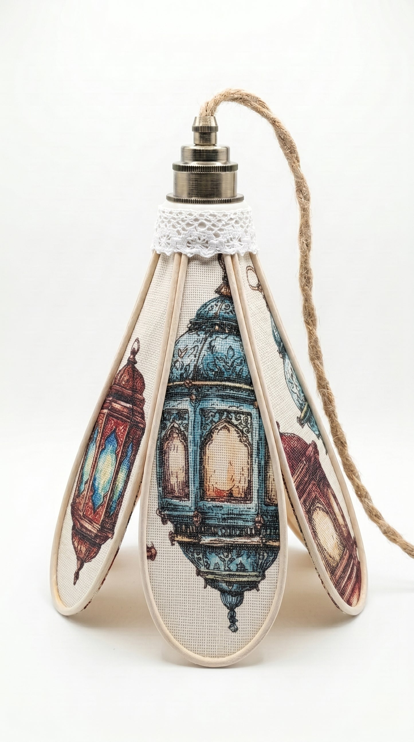 Lampe Tulipe Orientale Narimen- Lanternes Colorées- Lampe Artisanale Bohème Florale