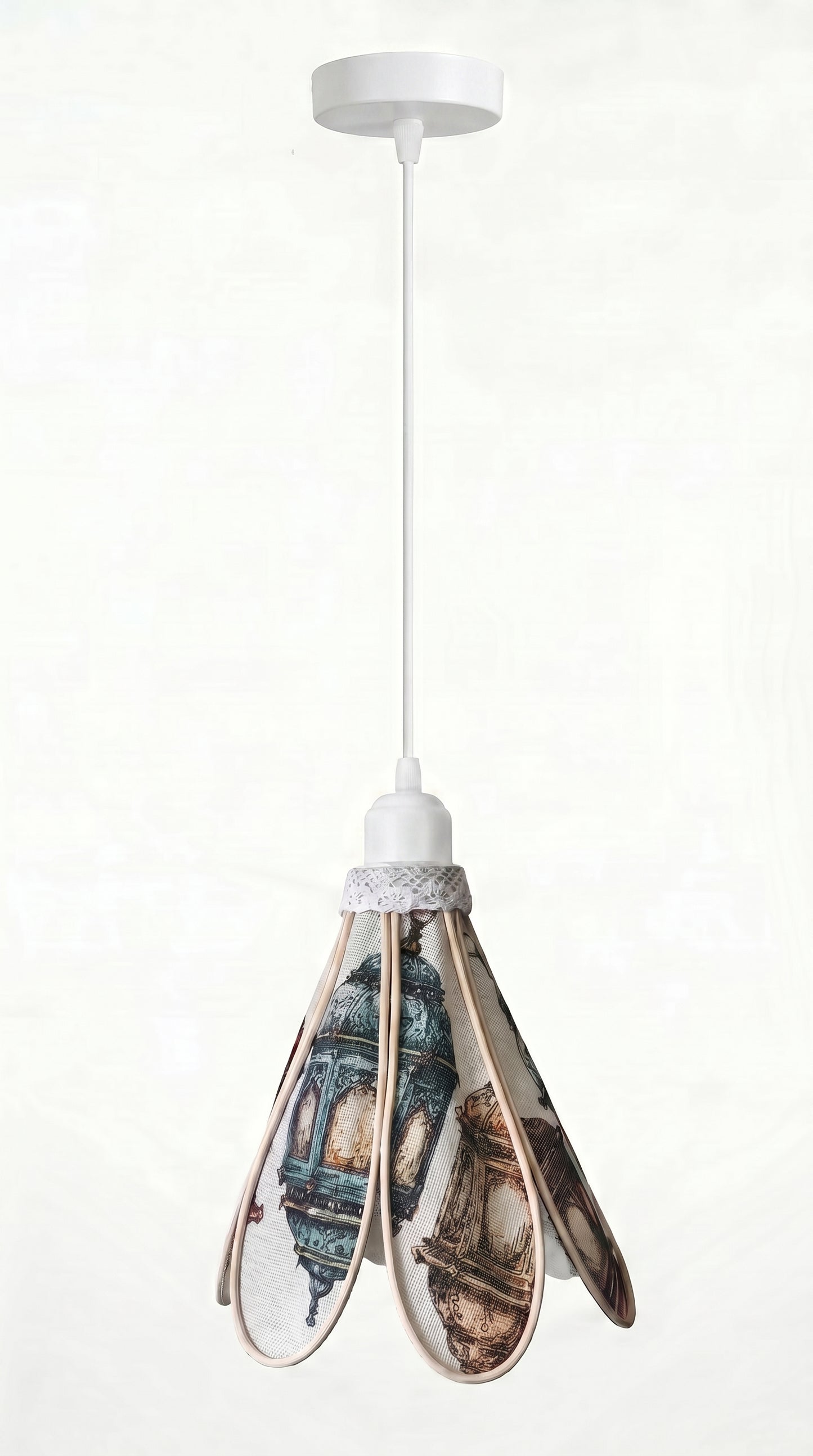 Lampe Tulipe Orientale Narimen- Lanternes Colorées- Lampe Artisanale Bohème Florale