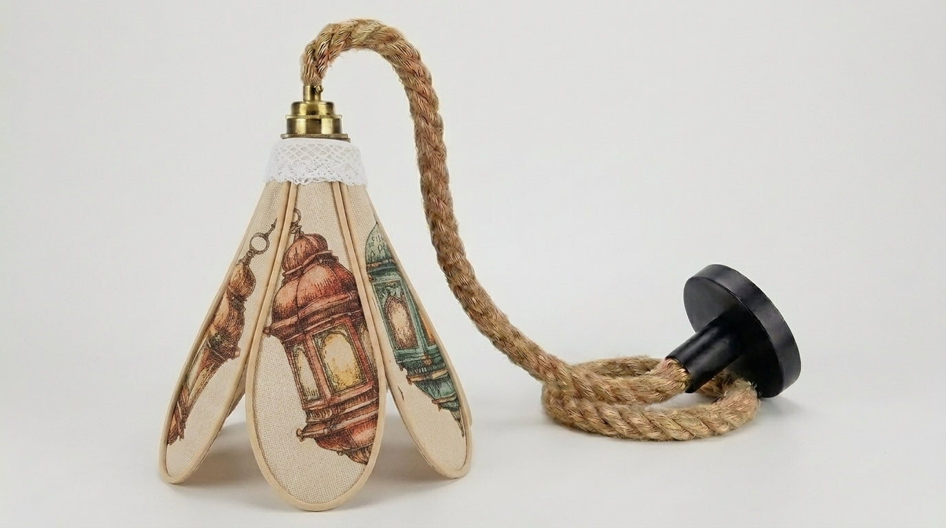 Lampe Tulipe Orientale Narimen- Lanternes Colorées- Lampe Artisanale Bohème Florale