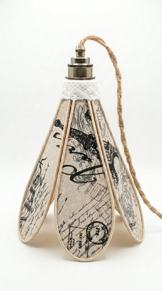 Lampe Tulipe Paris Vintage– Lampe Artisanale Bohème