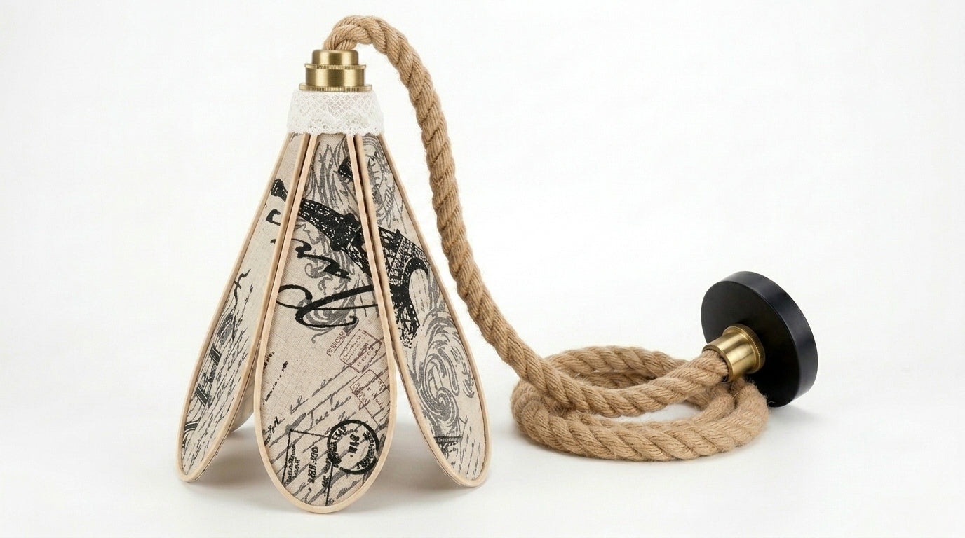Lampe Tulipe Paris Vintage– Lampe Artisanale Bohème