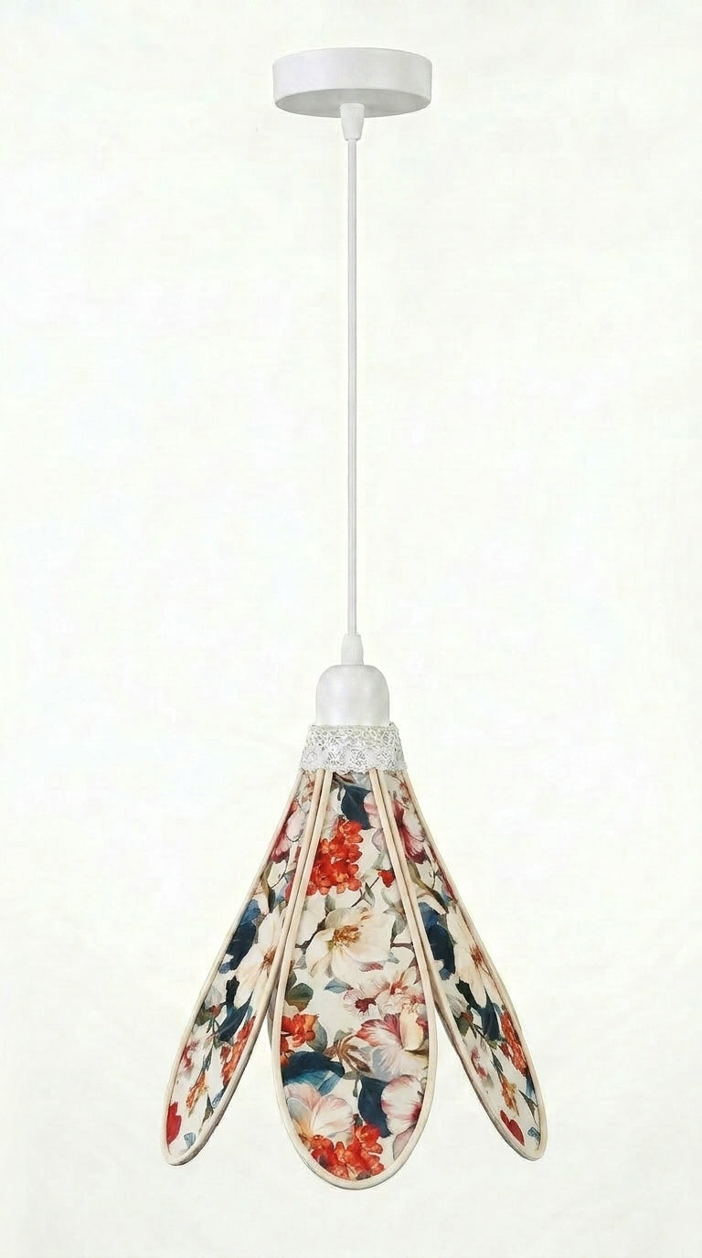 Lampe Tulipe Printemps  – Lampe Artisanale Bohème Florale