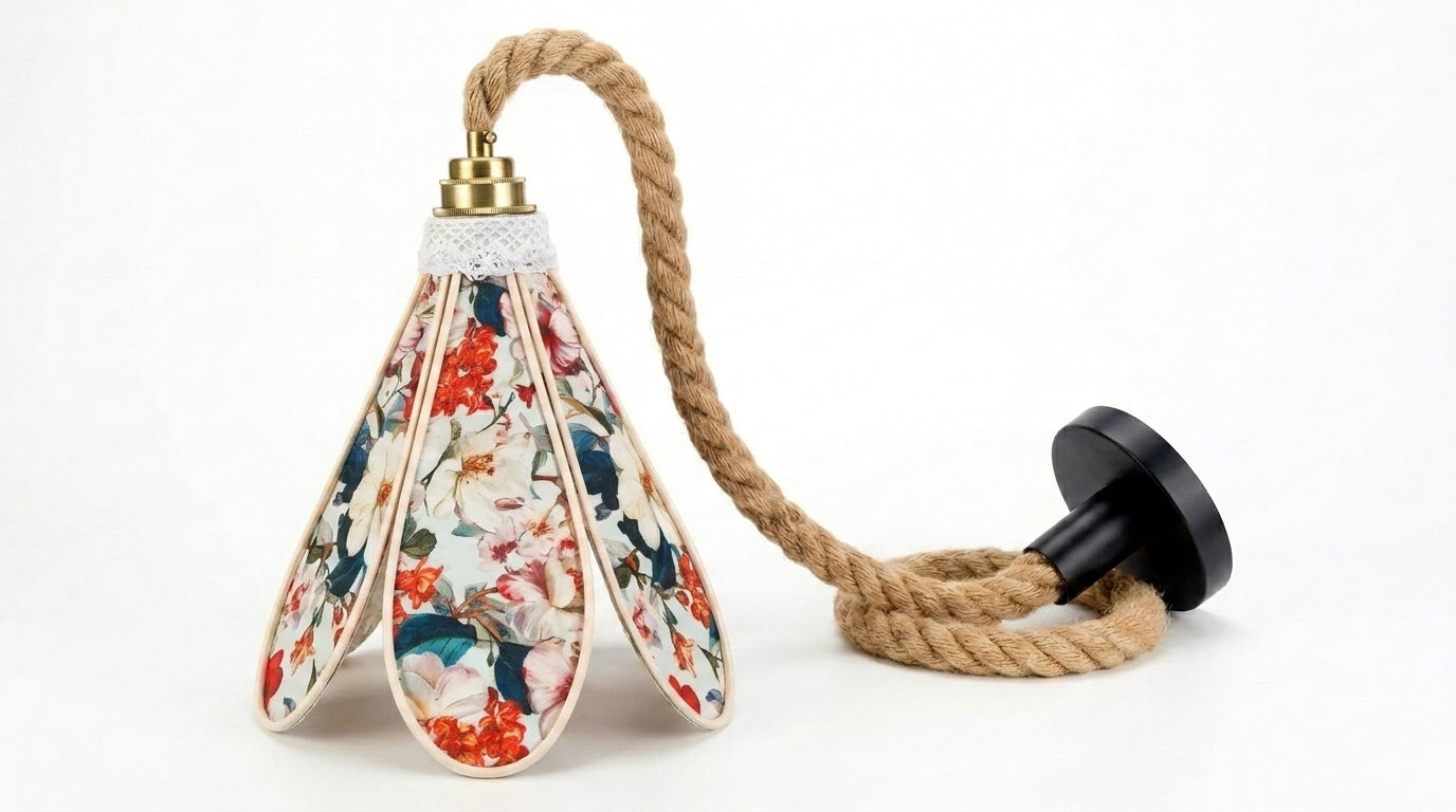 Lampe Tulipe Printemps  – Lampe Artisanale Bohème Florale