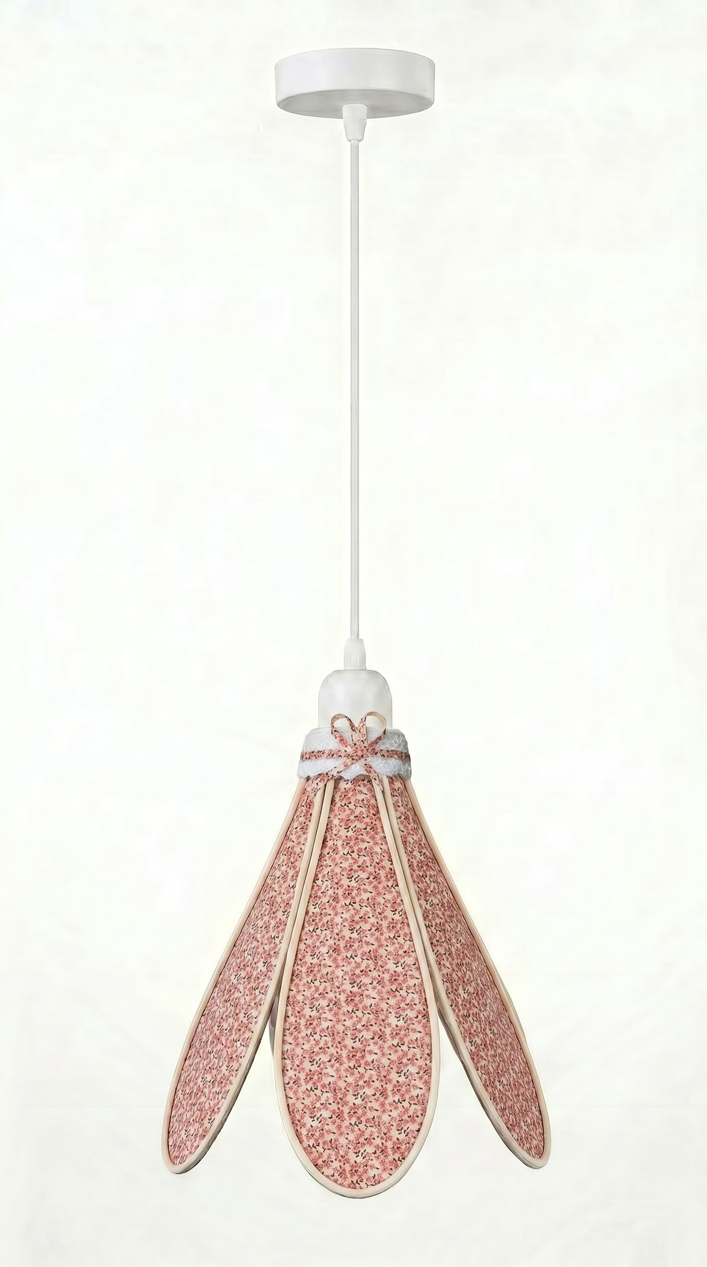 Lampe Tulipe Petite Rose- Lampe Artisanale Bohème Florale
