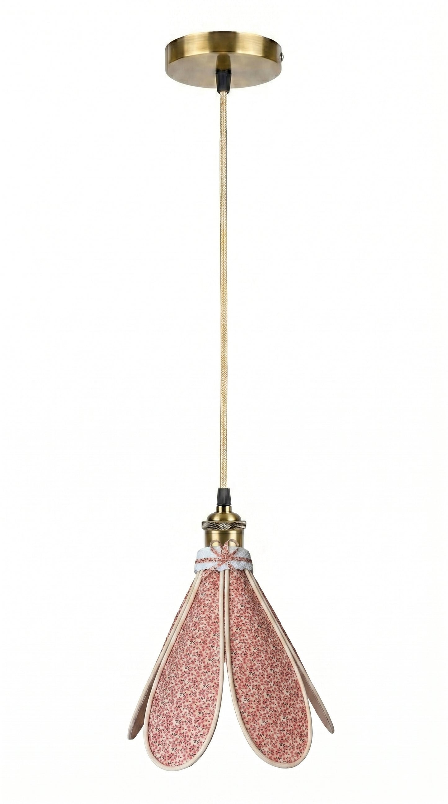 Lampe Tulipe Petite Rose- Lampe Artisanale Bohème Florale